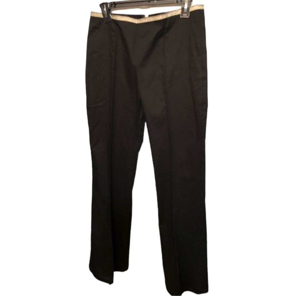 Roberto Carvalli size 12  black Voyage Passion high waist wide leg pants